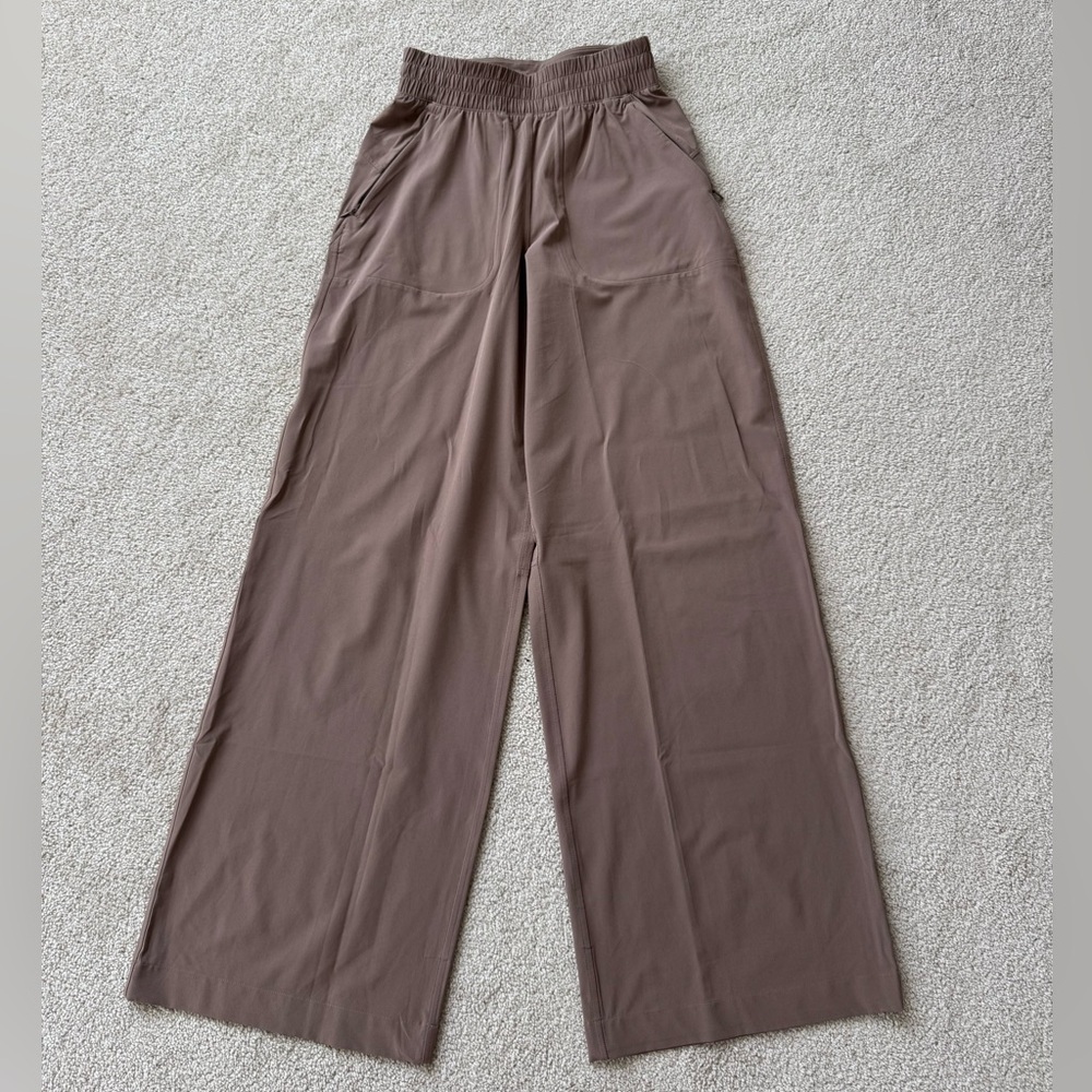 lululemon athletica Wide-Leg Pull-On Pants in Taupe Brown